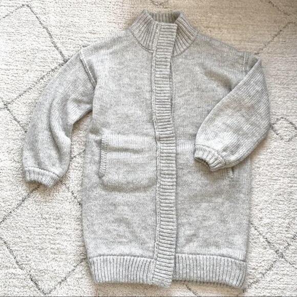 Urban Outfitters Kimchi Blue Oversized Sweater Coat Heather Grey Size M - Picture 7 of 9